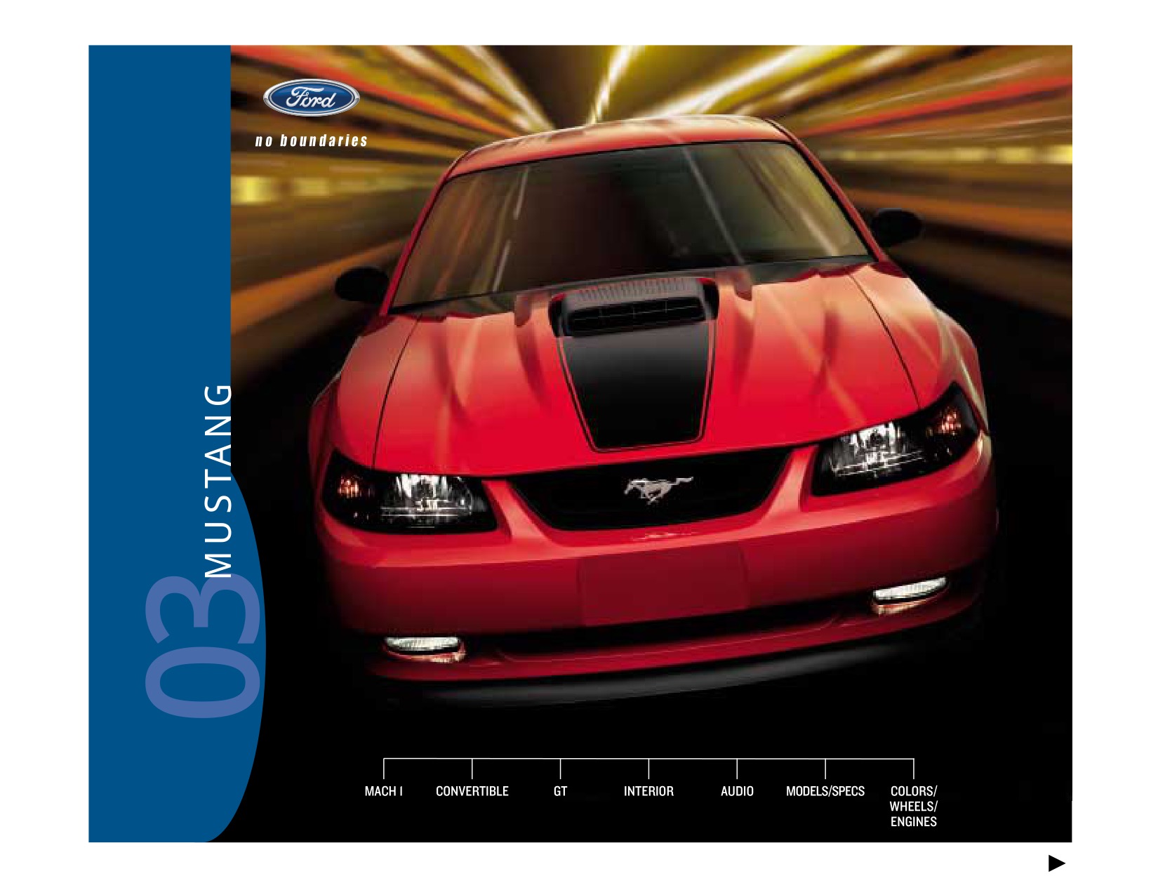 2003 Ford Mustang Brochure Page 1